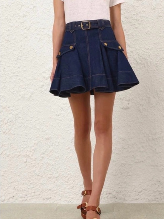 Zimmermann Dresses & Skirts - Zimmermann Dark Blue Denim Mini Skirt with Belt